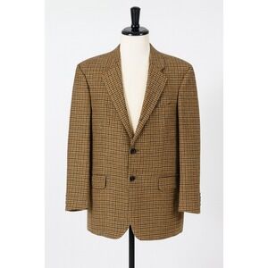 Nautica Men's Wool/Mohair Blend Houndstooth Windowpane Sport Coat Size 44L
